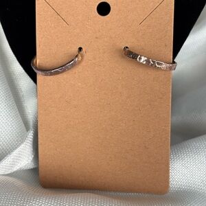 Textured Rose Gold Colored Hoop Earrings